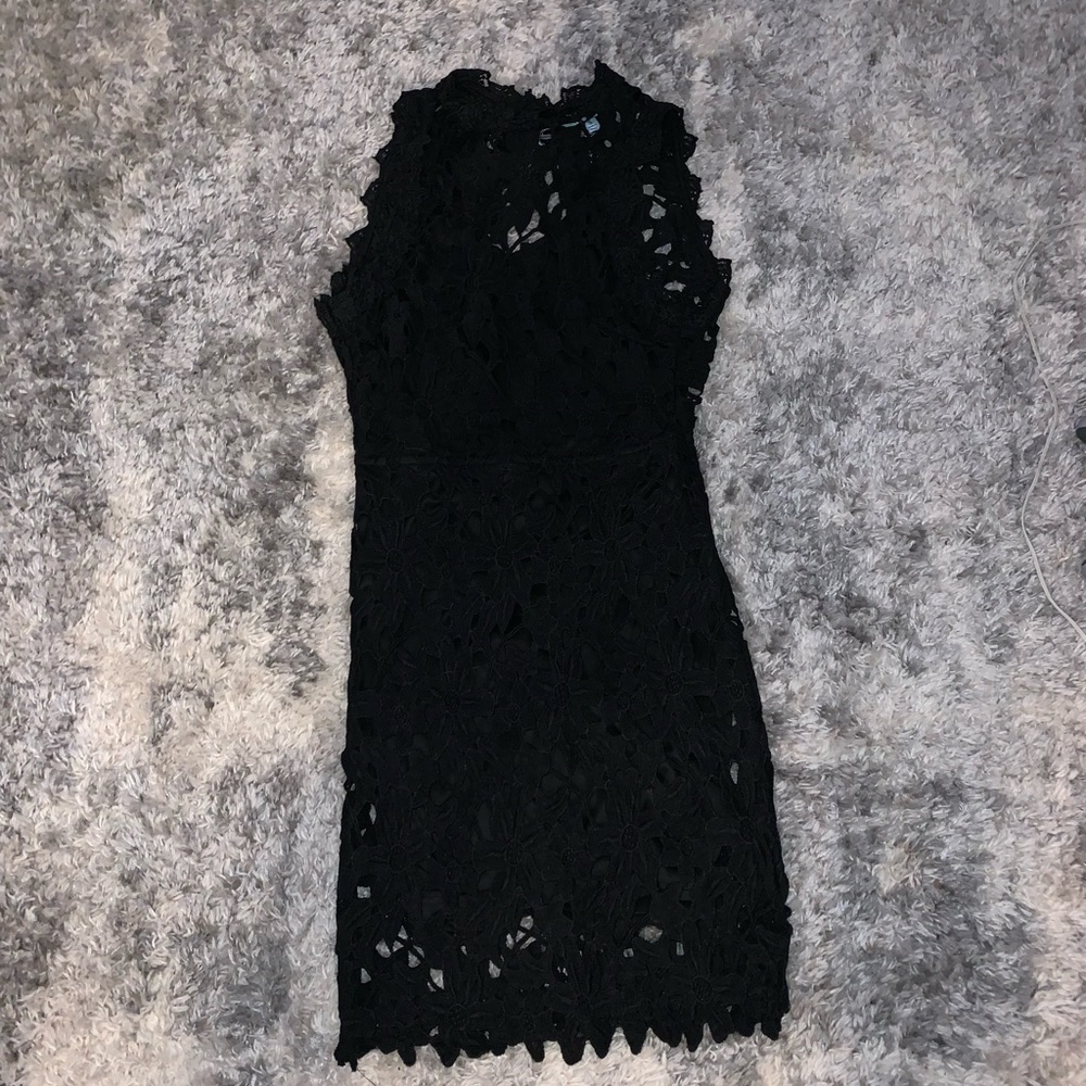 Black lace dress